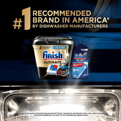 Ultimate Dishwasher Pods, No Pre-Rinse Dishwasher Detergent Soap Removes Burnt-On Stain, Degreasing, 52 count