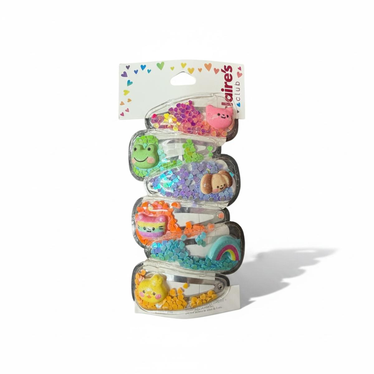 Claire's Club Kawaii Shaker Snap Hair Clips Set