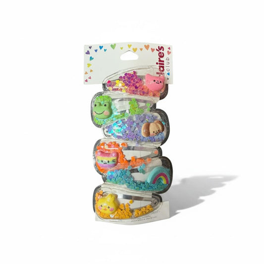 Claire's Club Kawaii Shaker Snap Hair Clips Set