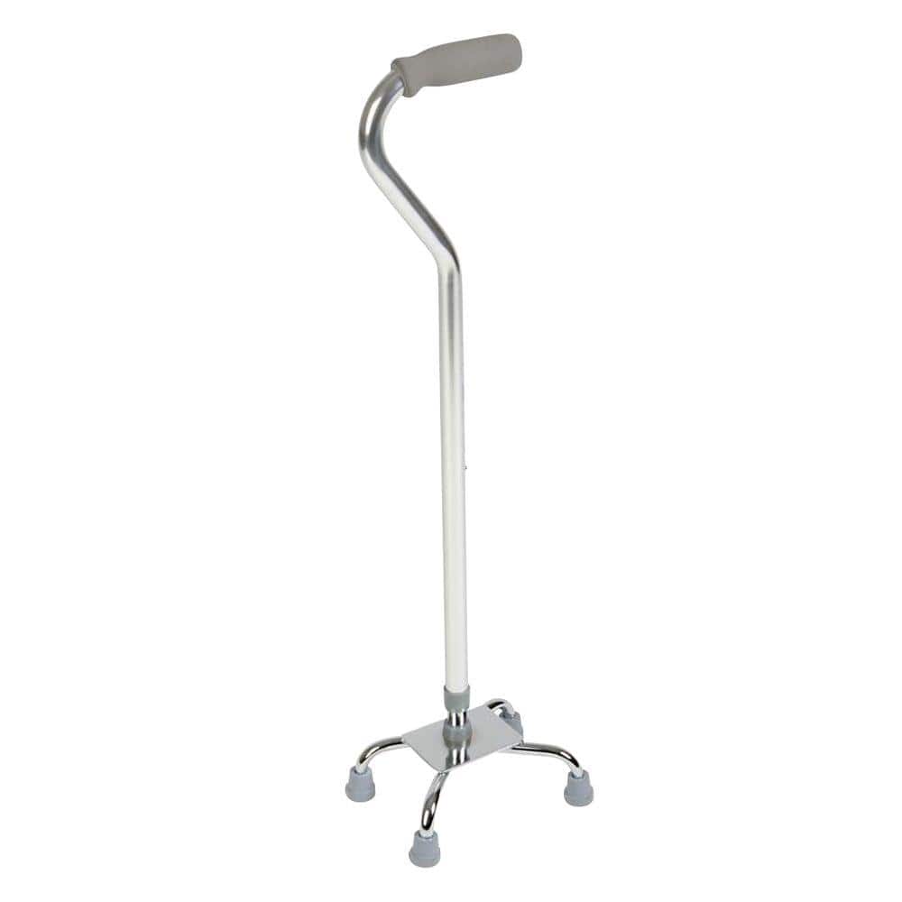Aluminum Small Base Quad Cane in Chrome