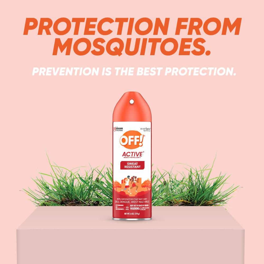 Active Insect Repellent I, Sweat Resistant Mosquito Spray with DEET 6 oz *Packaging May Vary*