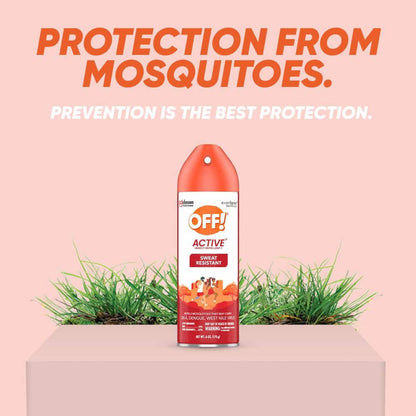 Active Insect Repellent I, Sweat Resistant Mosquito Spray with DEET 6 oz *Packaging May Vary*
