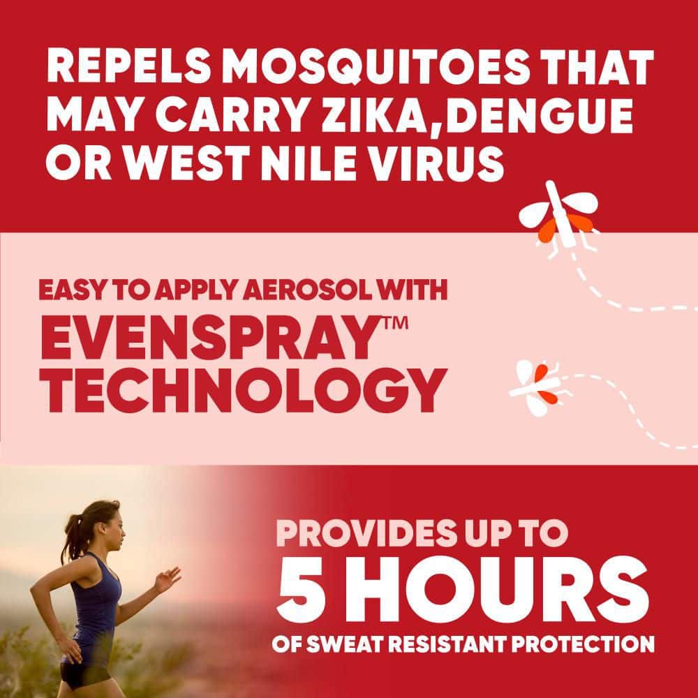 Active Insect Repellent I, Sweat Resistant Mosquito Spray with DEET 6 oz *Packaging May Vary*