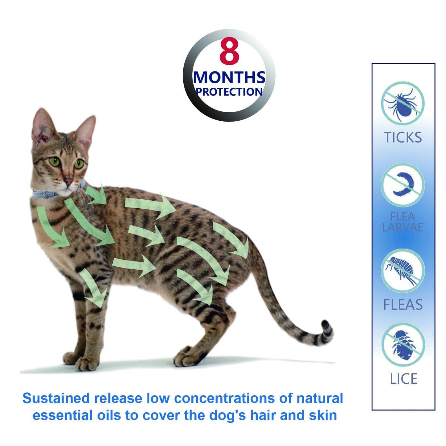 Fipukin Natural Flea & Tick Collar for Cats