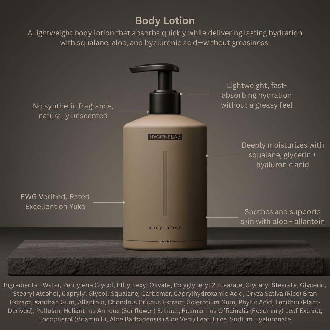 HygieneLab Body Lotion for Men 12oz
