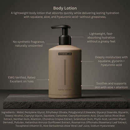 HygieneLab Body Lotion for Men 12oz