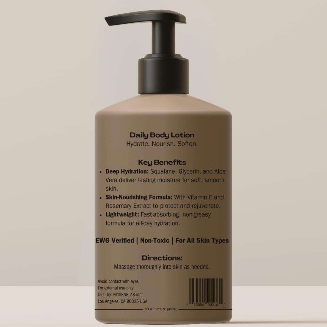 HygieneLab Body Lotion for Men 12oz