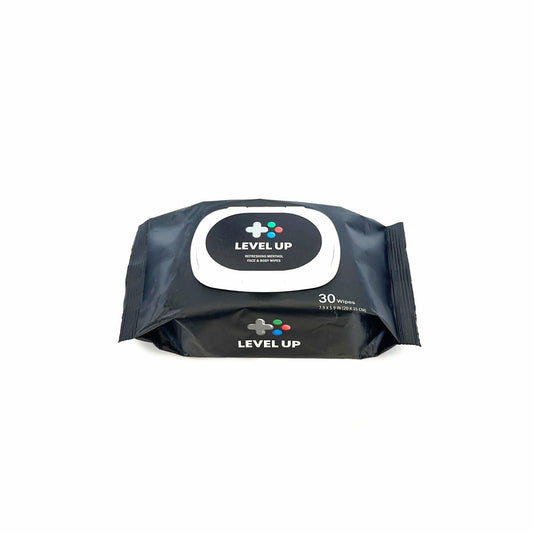 Level Up Refreshing Menthol Face & Body Wipes, 30 ct