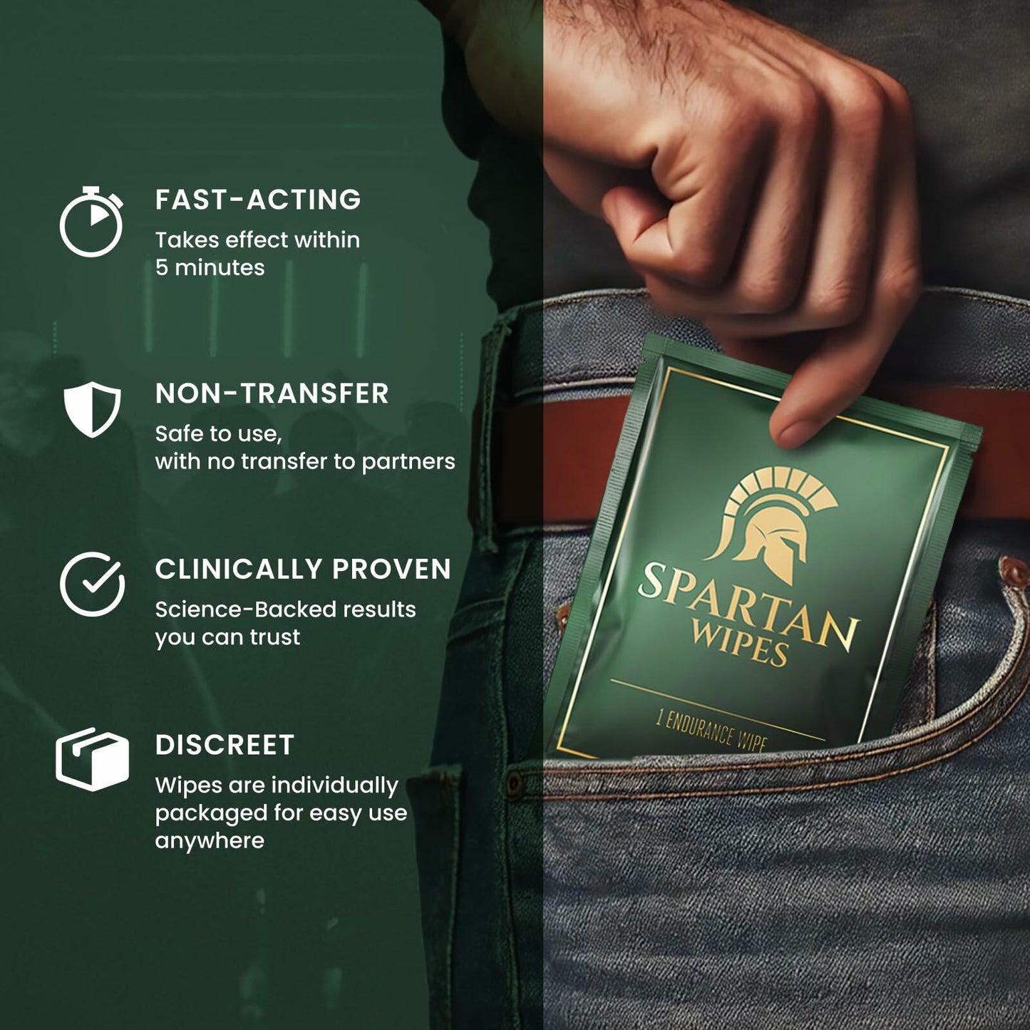 Spartan Wipes - 7% Benzocaine Topical Wipes for Men, 7 ct (EXP: 4/28)