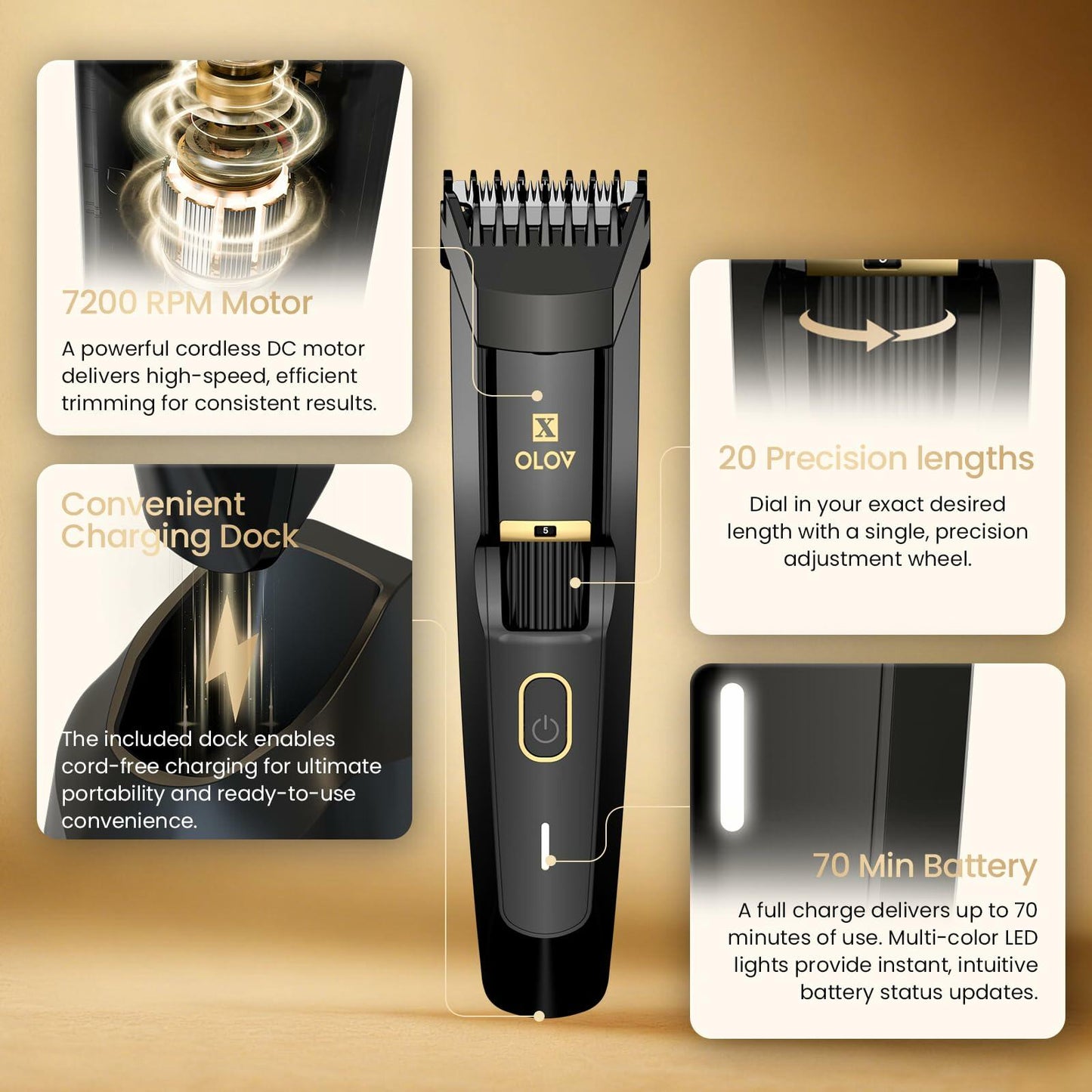 OLOV X Men's Beard Trimmer