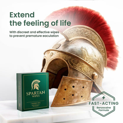 Spartan Wipes - 7% Benzocaine Topical Wipes for Men, 7 ct (EXP: 4/28)