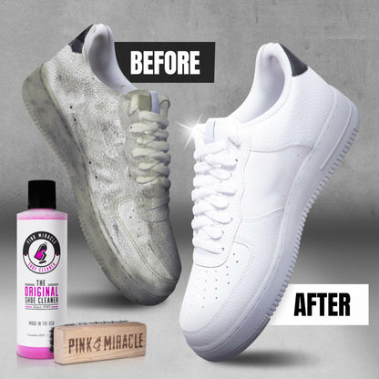 Pink Miracle Shoe Cleaner Kit with Bottle and Brush 4 oz