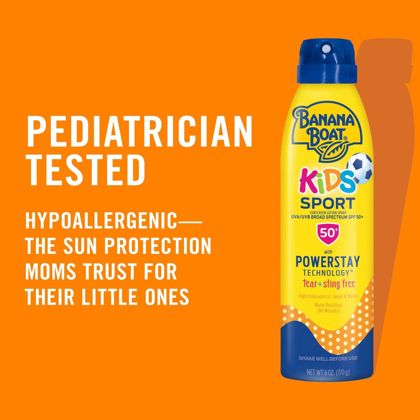 Banana Boat Sport Kids Sunscreen Spray SPF 50, 6oz, Twin Pack (EXP: 08/27)