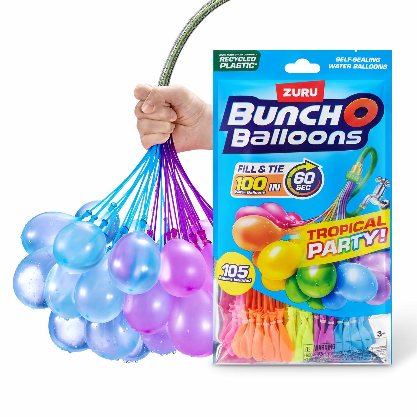 Bunch O Balloons Tropical Party by ZURU (Color Chosen at Random)