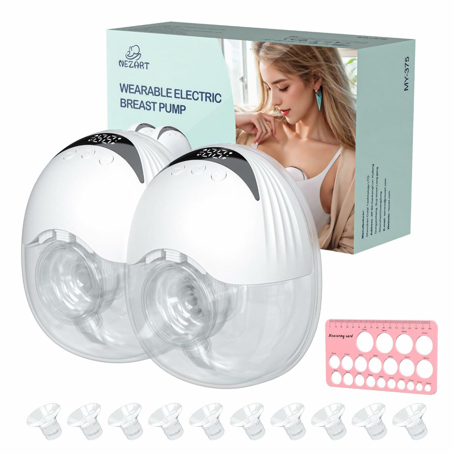 Hands Free Breast Pump - Sizes Included: 13/15/17/19/21mm