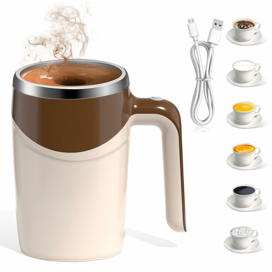 Automatic Self-Stirring Coffee Mug (white)