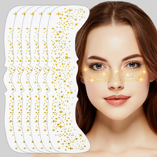 Glitter Freckle Face Tattoos - 6 PCS