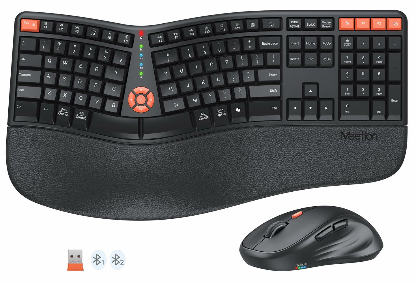 Ergonomic Keyboard and Mouse Wired - Pink