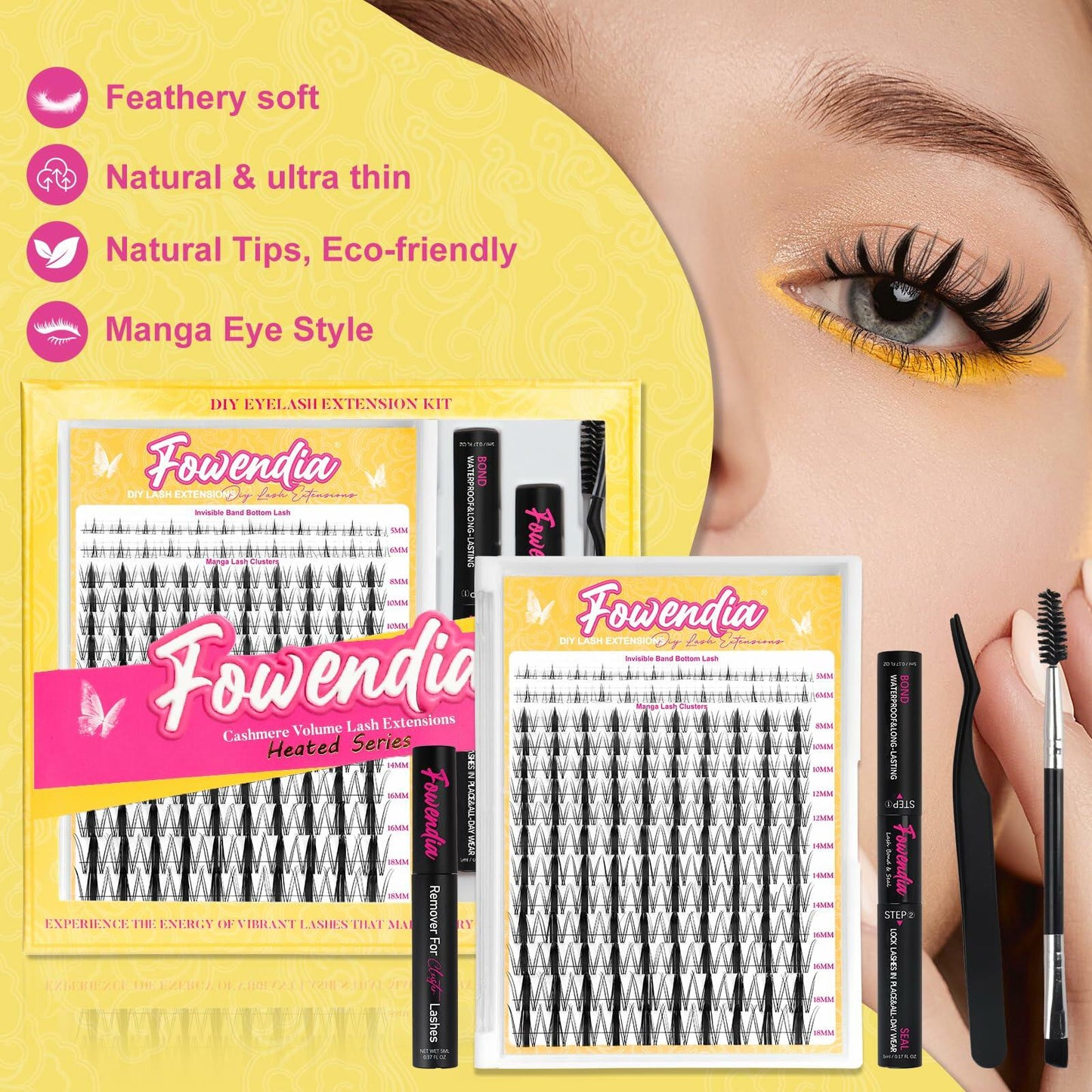 Fowendia Lash Clusters Kit  - Anime Lashes