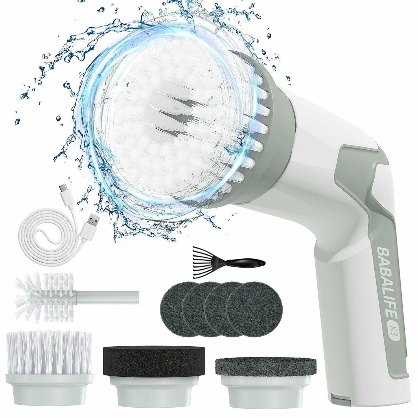 Electric Spin Scrubber (Gray)