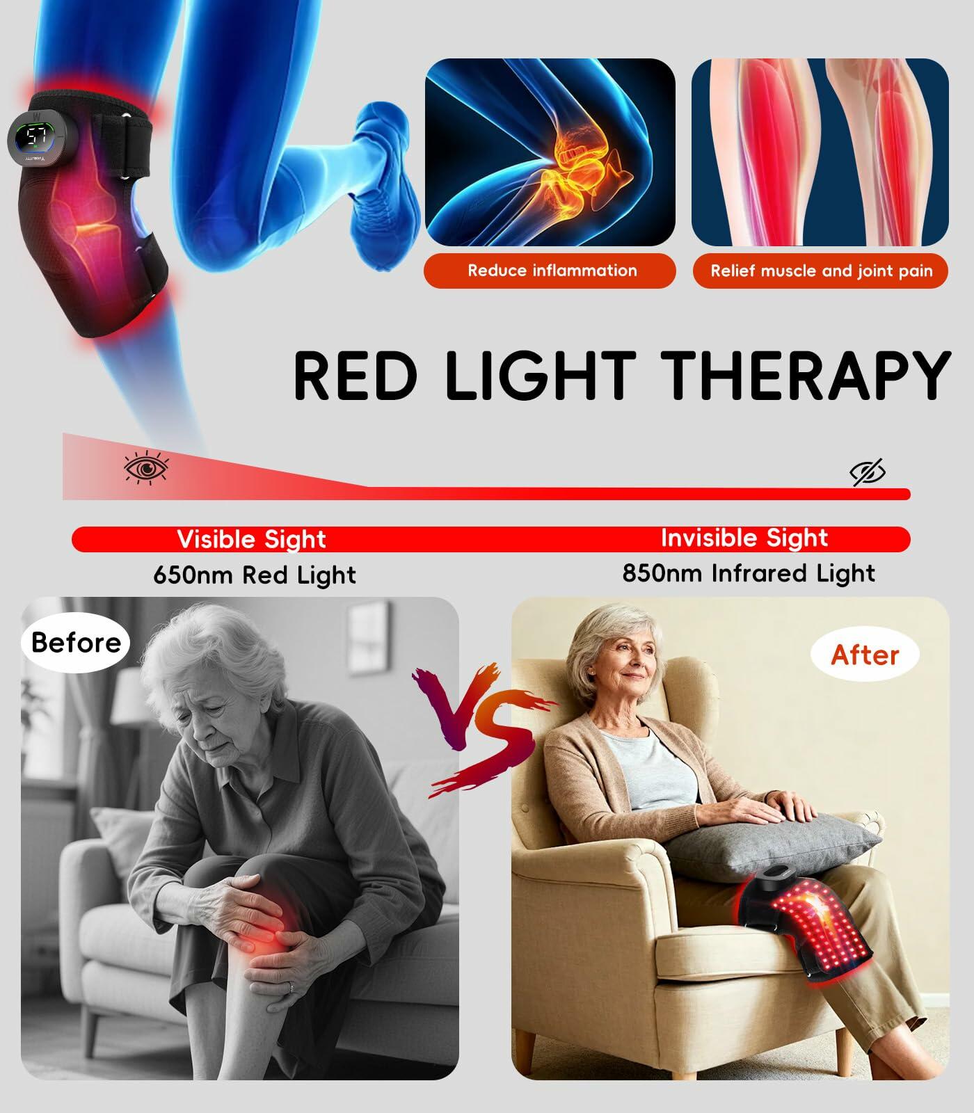 Red Light Therapy & Vibration Knee Massager