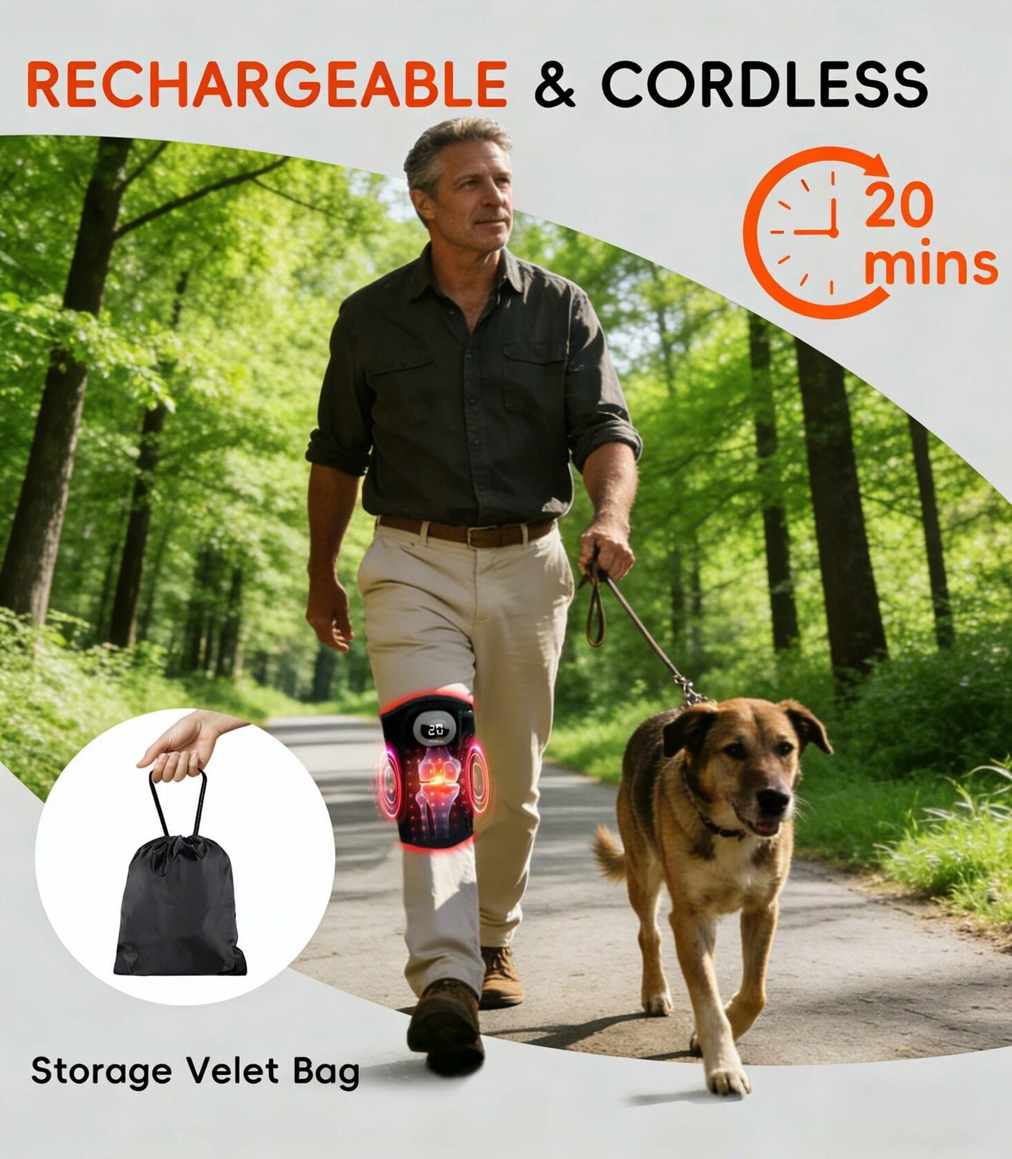Red Light Therapy & Vibration Knee Massager
