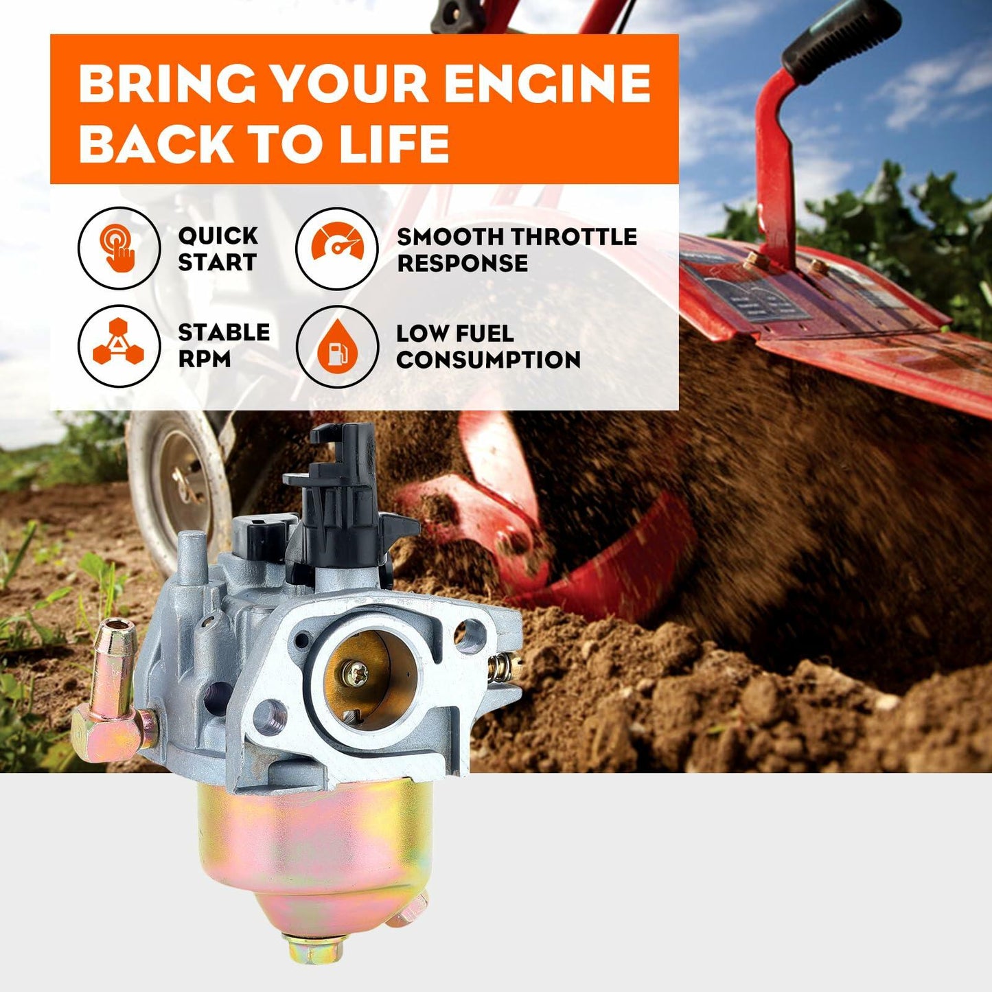 Hipa（HUAYI OEM) 951-12785 Carburetor for Walk Behind Tillers