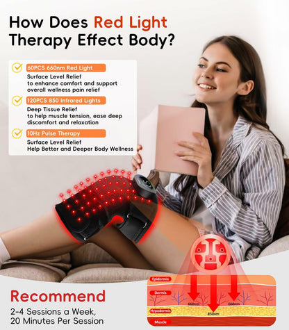 Red Light Therapy & Vibration Knee Massager