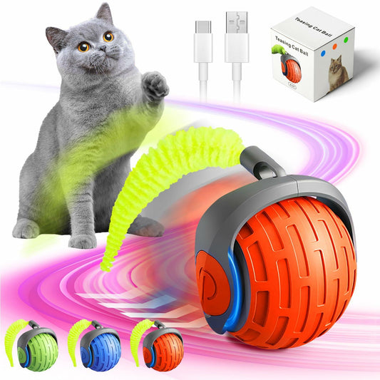 Interactive Cat Ball Toy  (Orange)