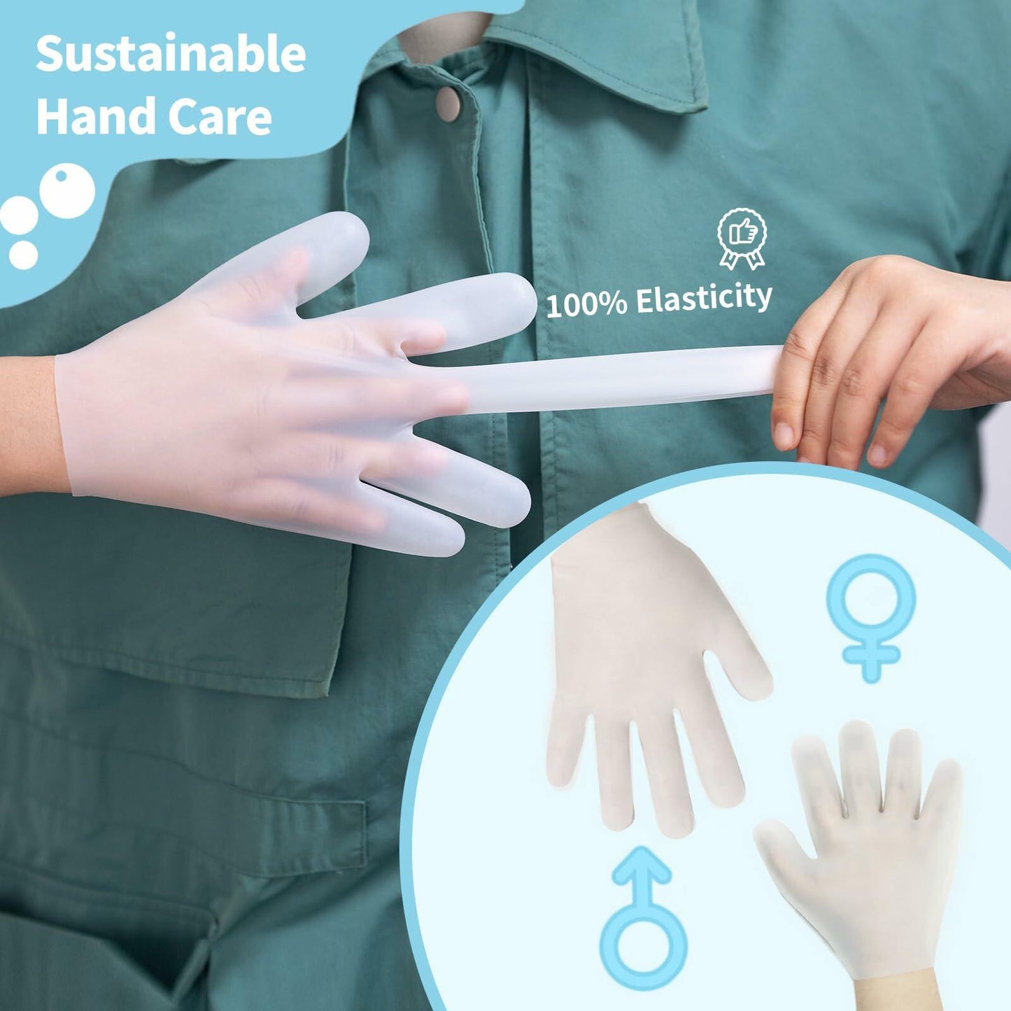 Touchscreen Silicone Moisturizing Gloves (White)