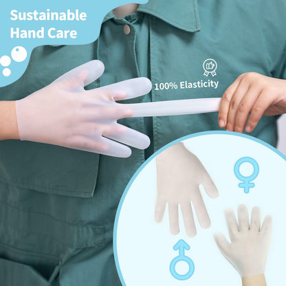 Touchscreen Silicone Moisturizing Gloves (White)