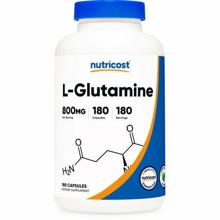 Nutricost L-Glutamine 800mg  180 Capsules