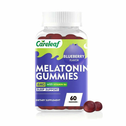 careleaf Melatonin Gummies  - Blueberry Flavor 60 Count