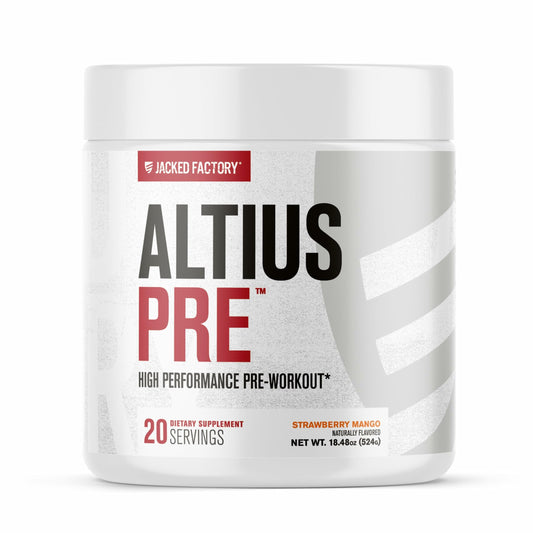 Jacked Factory Altius Pre Workout Powder  - 20 Servings, Strawberry Mango
