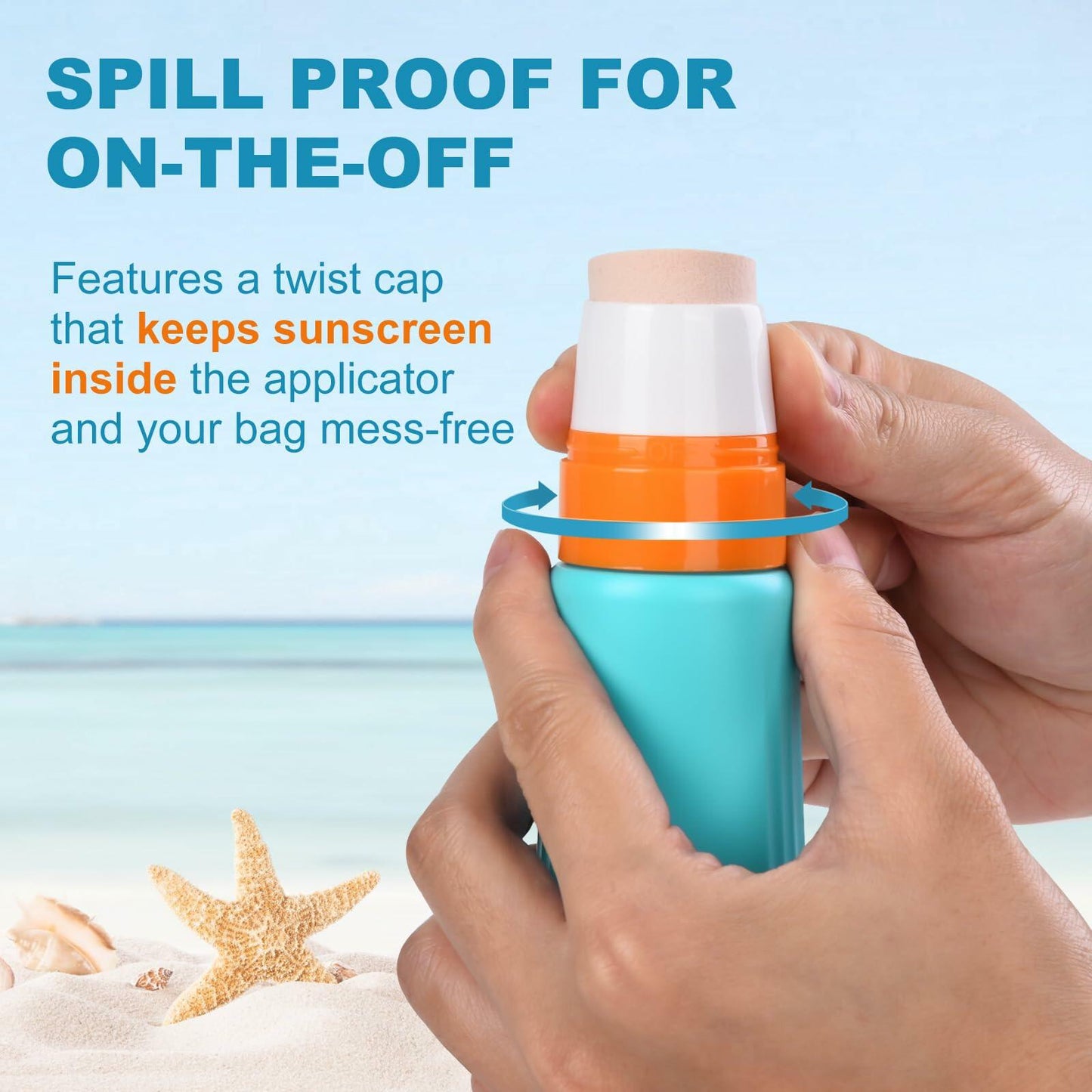 MONVIE Sunscreen Applicator, Refillable and Spill Proof