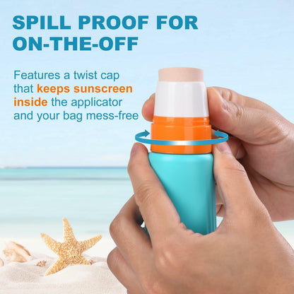 MONVIE Sunscreen Applicator, Refillable and Spill Proof