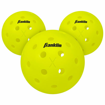 Franklin Sports Pickleball-x Outdoor Balls-Optic Yellow