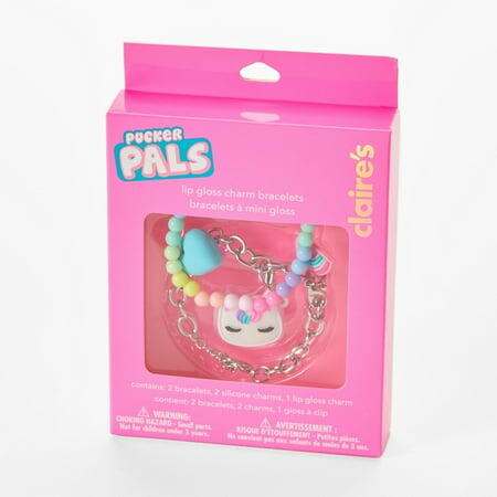Claire s Pucker Pals Charm Plastic Bracelet for tween  teen - 2 Pack