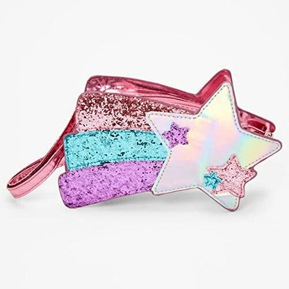 Claire's Club Little Girl Glittery Shooting Star Crossbody Bag