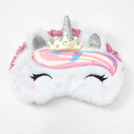 Claire s Princess Unicorn Sleeping Mask - White