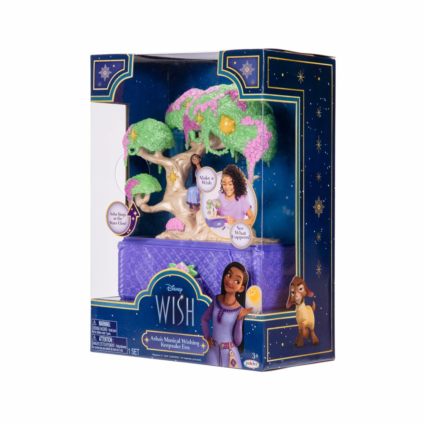Disney's Wish Jewelry Box Asha's Wishing Tree Keepsake Musical Box