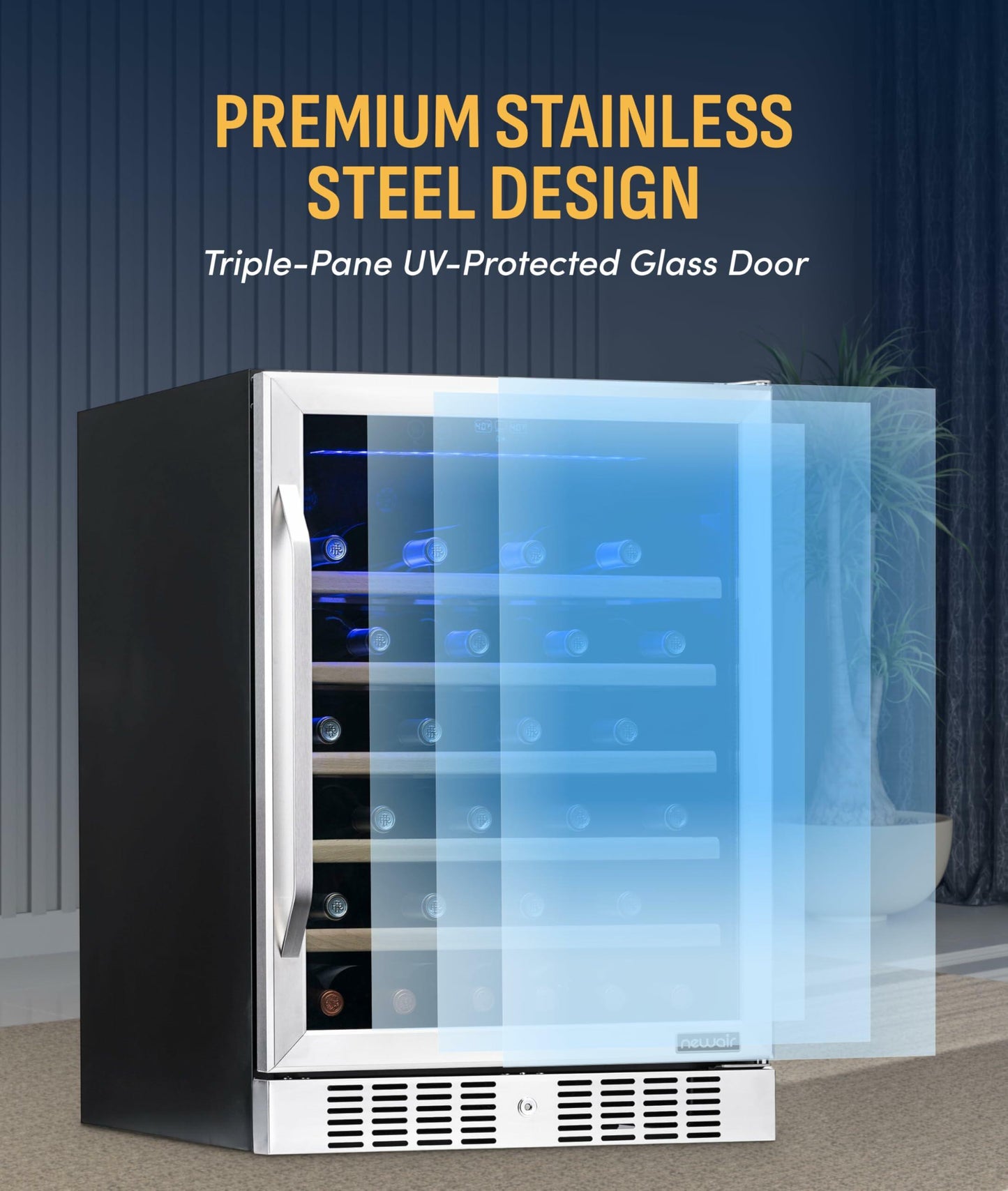 NewAir 52 Bottle Compressor Wine Cooler