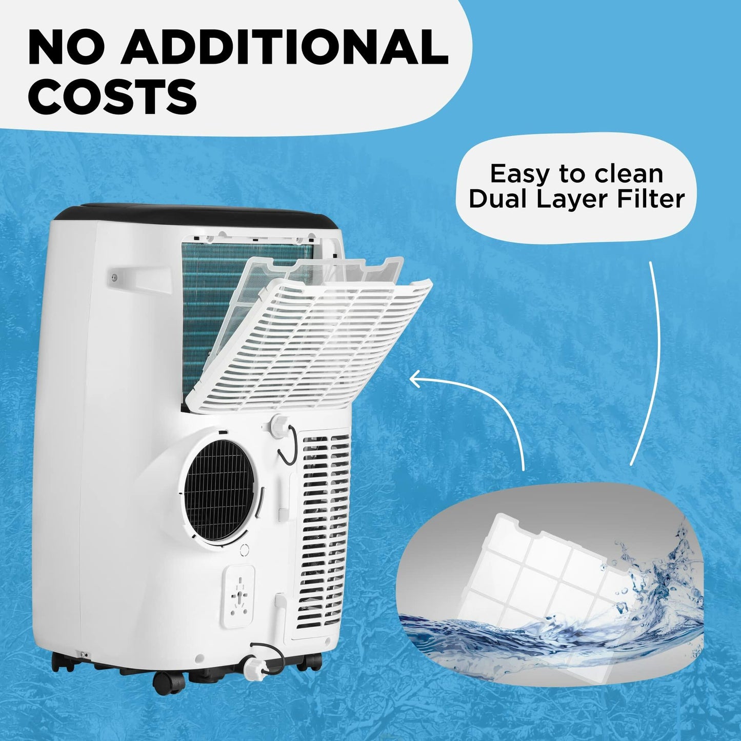 AIRO COMFORT Portable Air Conditioner 14000 BTU for Room 700 sq. ft