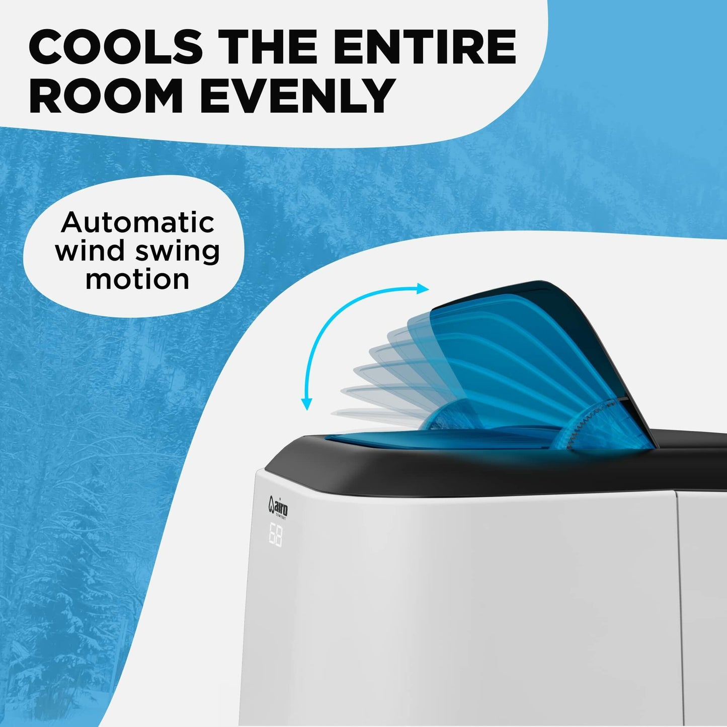 AIRO COMFORT Portable Air Conditioner 14000 BTU for Room 700 sq. ft