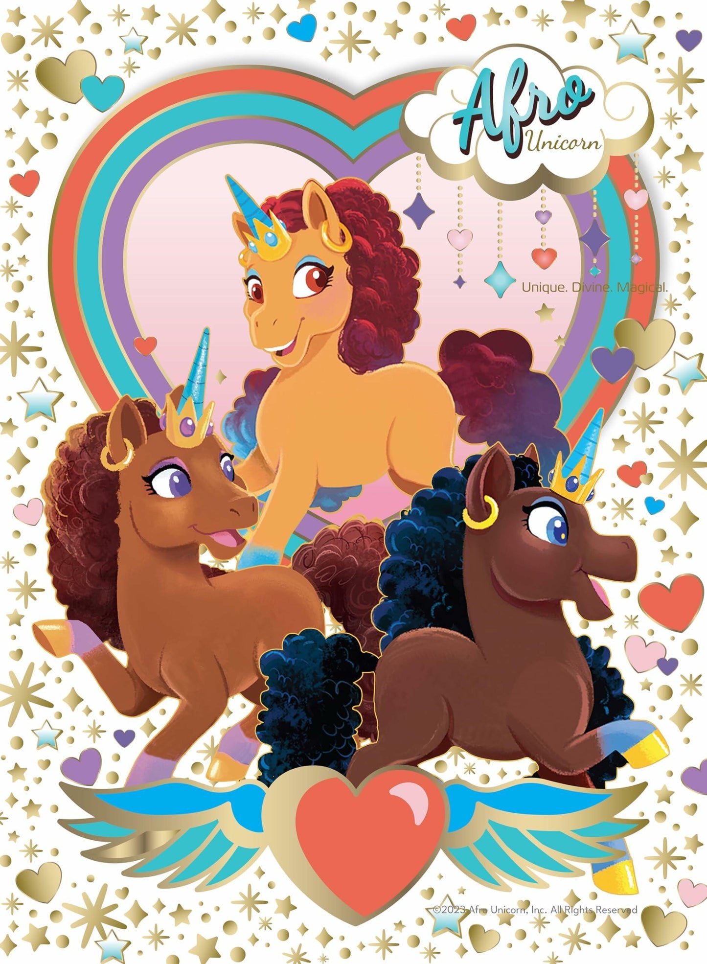 Ceaco - Afro Unicorn - 100 Piece Jigsaw Puzzle