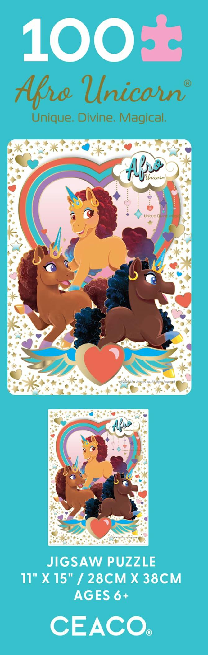 Ceaco - Afro Unicorn - 100 Piece Jigsaw Puzzle