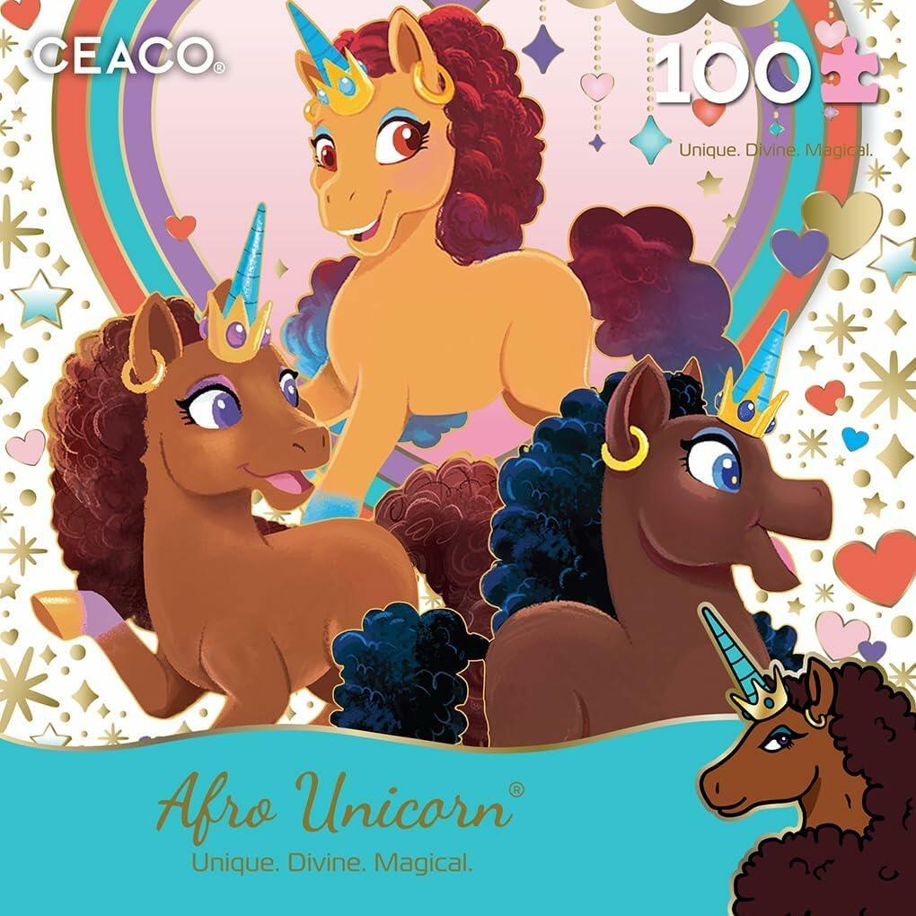 Ceaco - Afro Unicorn - 100 Piece Jigsaw Puzzle