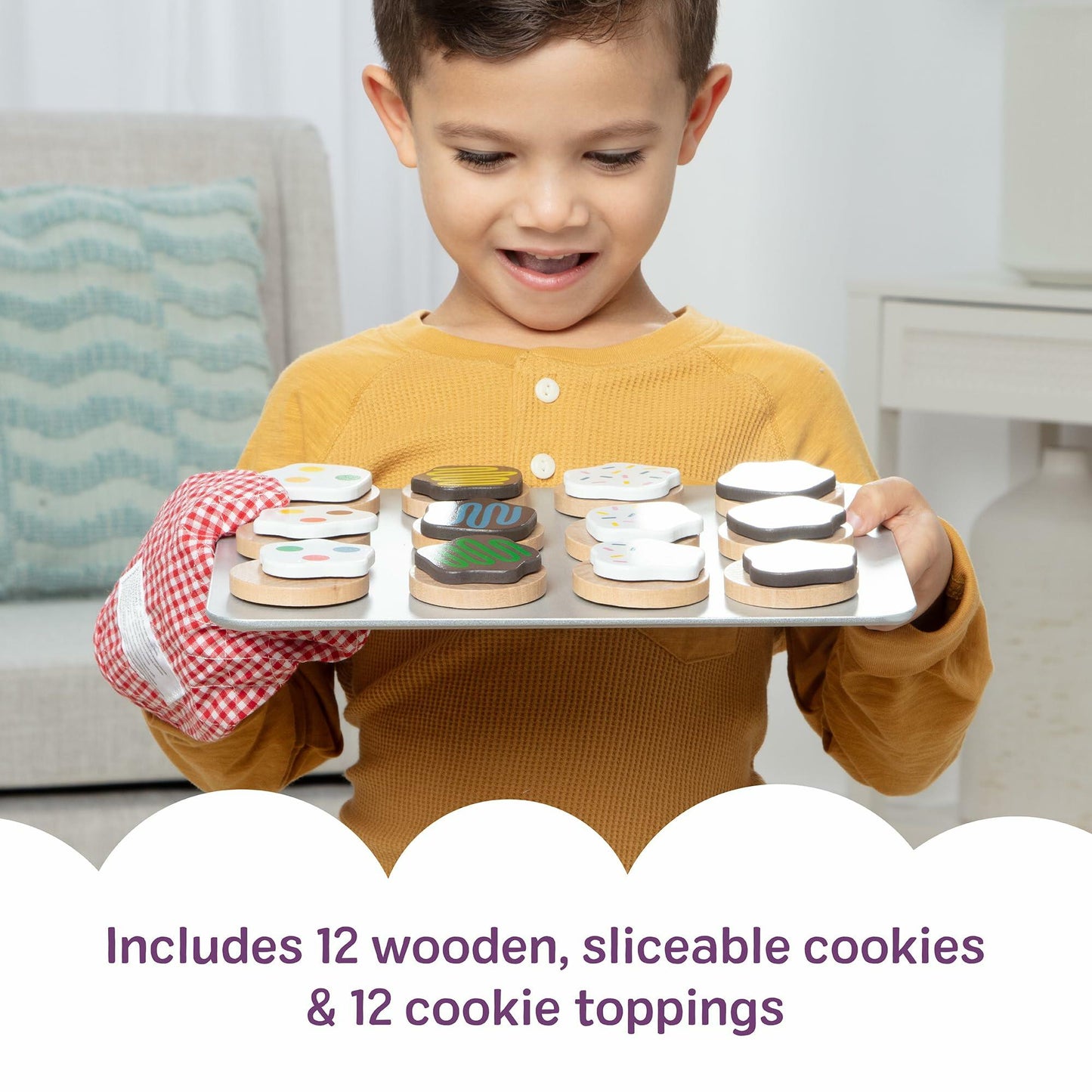 Melissa & Doug Slice & Bake Cookie Set with Wooden Play Food