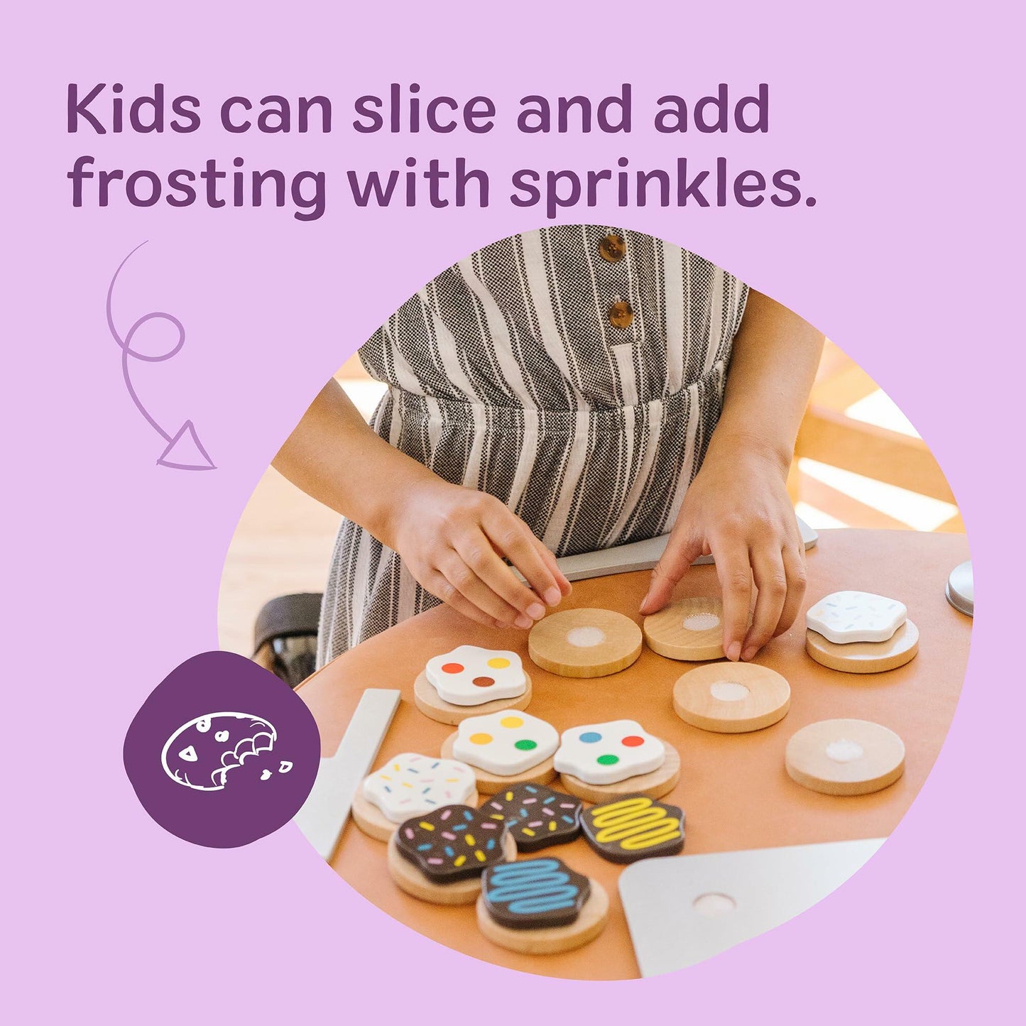 Melissa & Doug Slice & Bake Cookie Set with Wooden Play Food