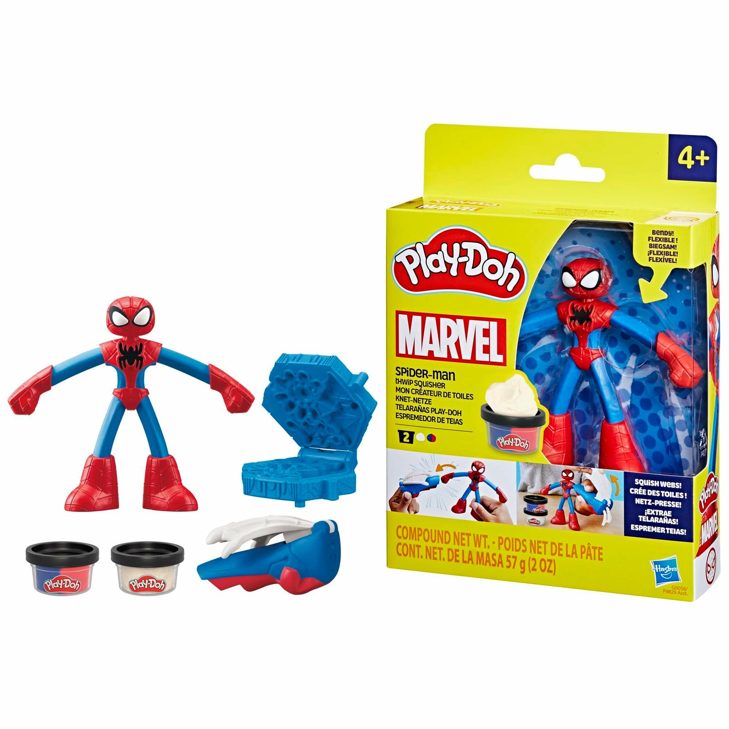 Play-Doh Marvel Spider-Man Thwip Squisher Set with Bendy Action Figure